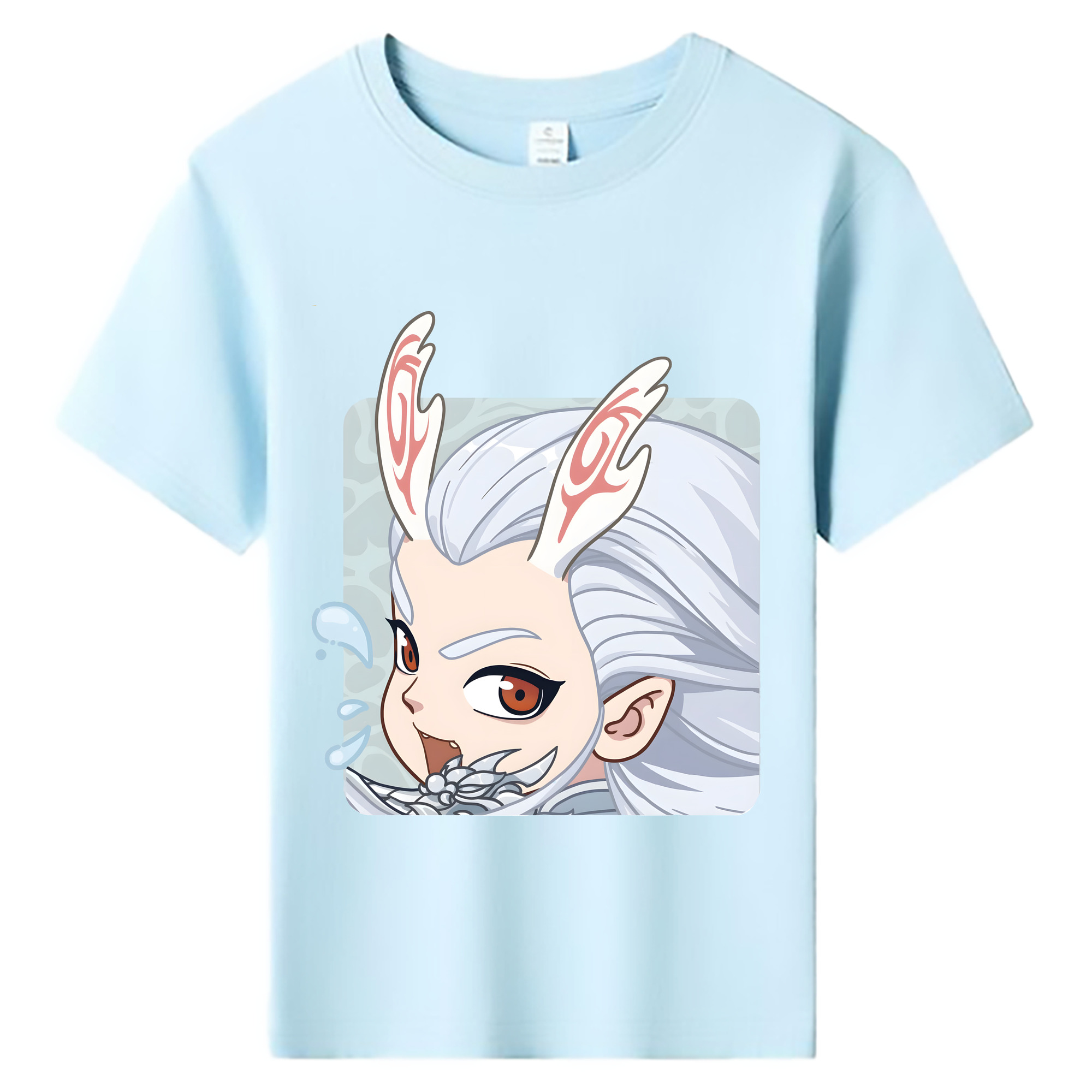 （画像用） Ne Zha 2 ナタ 魔童の大暴れ 綿100％キッズTシャツ（フロントプリント）